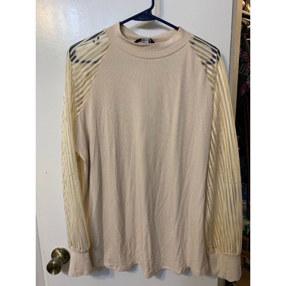 NWT / Dokotoo sheer sleeve sweater size 2XL